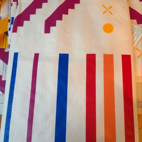 IKEA OMSESIDIG Colorful Geometric Tote Bags Reusable Eco Shop NEW Large Tote - Picture 4 of 6